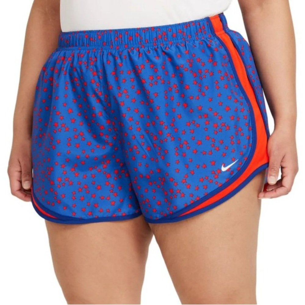 Nike Dry Fit 2X Womens Shorts - red and blue stars